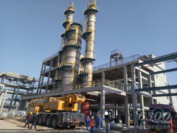 徐工XCA220全地面起重机准备开始吊装