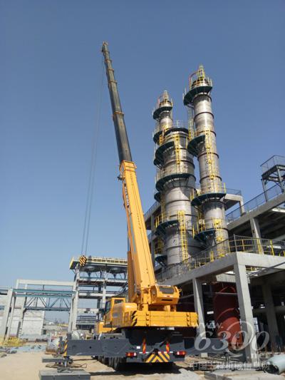 徐工XCA220全地面起重机准备开始吊装